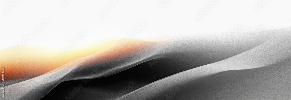 Poster abstract minimalist black and white gradient artwork with soft light and smooth flow