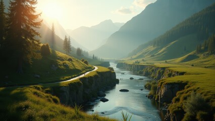 lake in the mountains