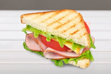 Grilled tasty fresh Panini with vegetable