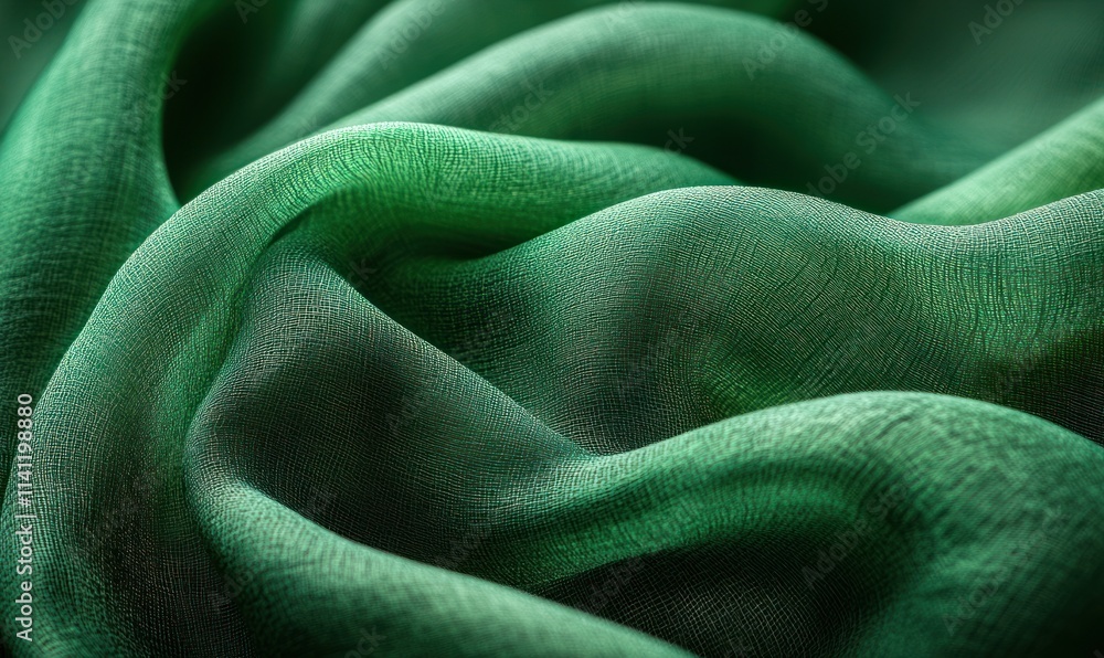 Poster deep emerald fabric texture background with soft light abstract layers chic elegant modern design
