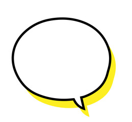 吹き出しフレームアイコン　シンプルな手描きのふきだし　ベクターイラスト素材　モノクロ　白黒　白背景