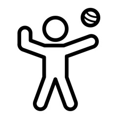 volleyball Line Icon