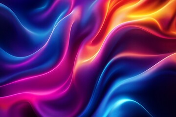 Vibrant multicolored abstract wave pattern.
