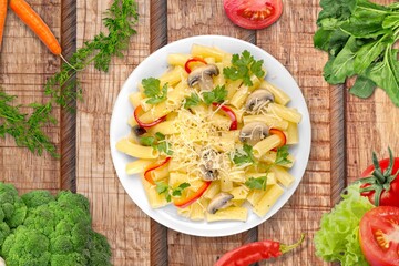 Tasty fresh Pasta dish with Creamy sauce