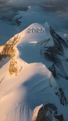 mountain in the morning of NEW YEAR 2025