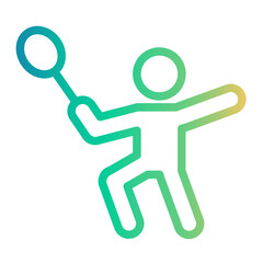 badminton Line Gradient Icon
