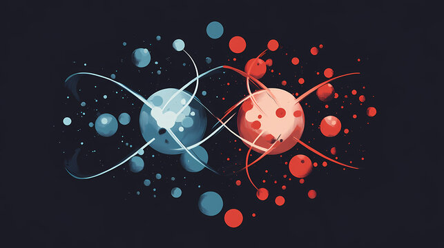 Covalent bonds and ionic interactions. Ionic. Illustration