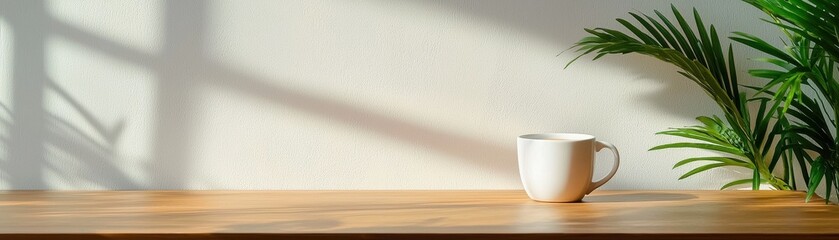 Obraz premium Cozy Coffee Plant Minimalist Home Decor Scene