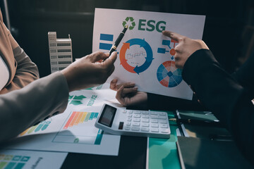 Carbon offset price report CO2 emission. Future growth Net zero waste in ESG ethical SME office...
