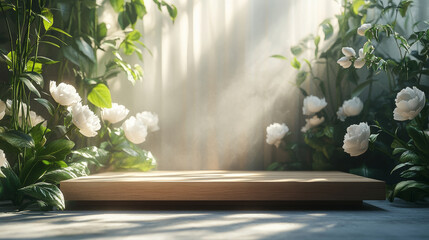 Spring Indoor Flower Background E-commerce Product Exhibition Stand