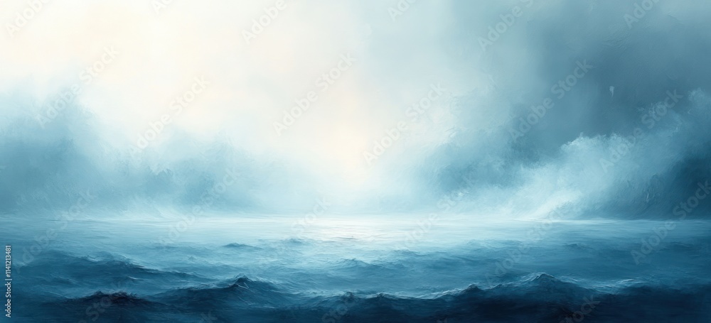 Aufkleber Light Blue Gray Abstract Gradient Background Soft Textured Design