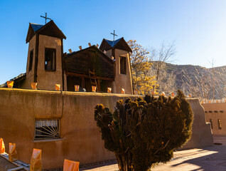 Historic Santuario de Chimayo on The High Road to Taos, Chimayo, New Mexico,USA