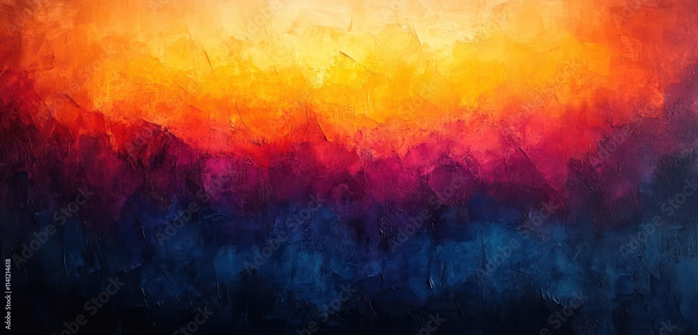Poster colorful gradient abstract background poster with deep blue pink orange retro design smooth texture