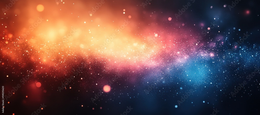 Aufkleber Abstract Gradient Background Soft Transitions Blue Orange Minimalistic Composition Diffused Lighting Modern Art