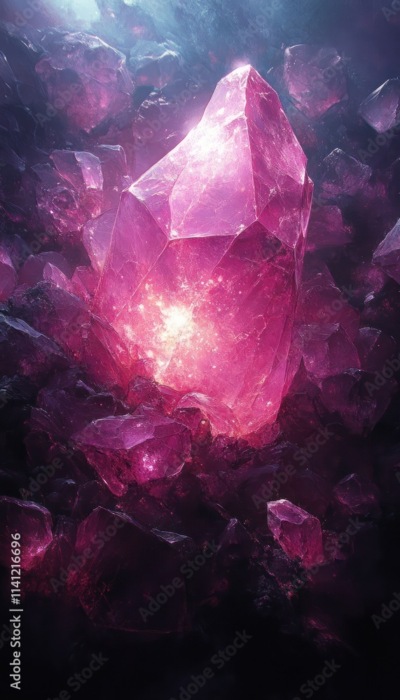 Poster girly pink shimmering background abstract light effect