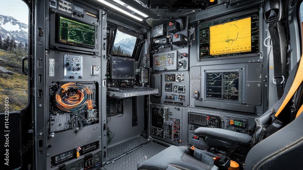 Poster Strategic deployment of advanced mobile command unit in remote field operations enhancing communication and control systems for tactical advantage