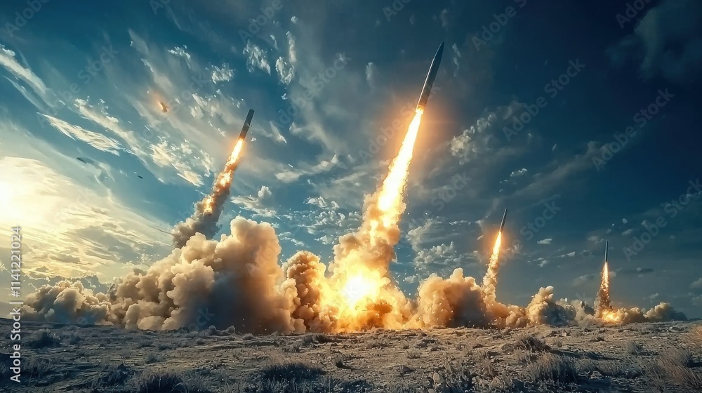 Aufkleber advanced missile defense system intercepts threats in high-stakes military exercises global arena di
