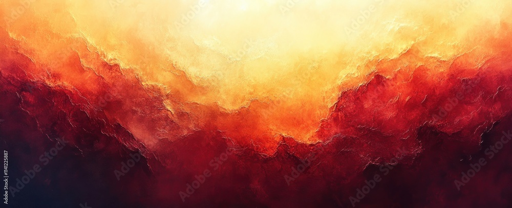 Aufkleber beige and deep orange abstract gradient background with smooth texture and warm ambient lighting