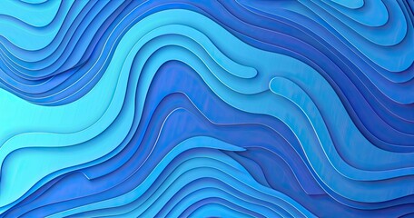 Fototapeta premium Abstract wavy pattern in shades of blue, creating a fluid, textured visual effect.