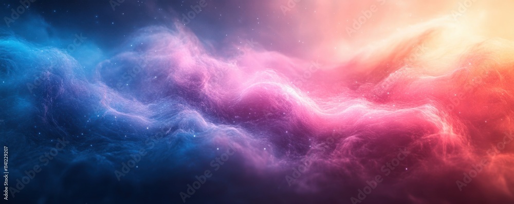 Poster abstract gradient background texture in purple blue pink smooth ethereal glowing design