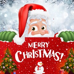 Merry Christmas Social Media Post Design