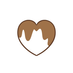 透過されたチョコレートがかかったハート