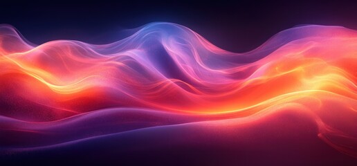 Fototapeta premium Vibrant Gradient Background Smooth Orange Pink Purple Ethereal Calming Texture Summer Poster Design