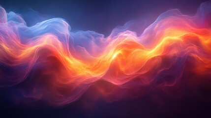 Fototapeta premium Abstract Colorful Iridescent Wave 3D Render Modern Background Design