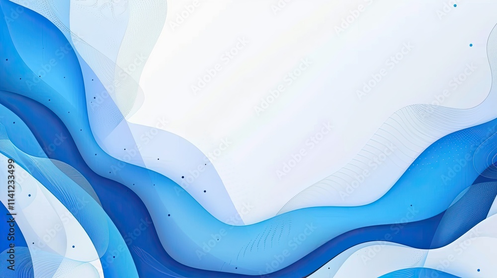 Poster abstract blue waves create a smooth, flowing design for backgrounds or graphics.