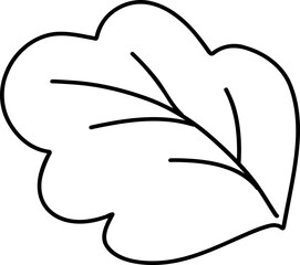 leaf doodle outline