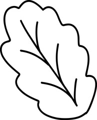 leaf doodle outline