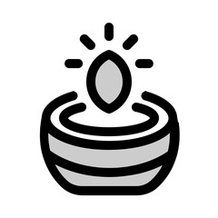 diya rangoli icon with duotone style, perfect for user interface projects
