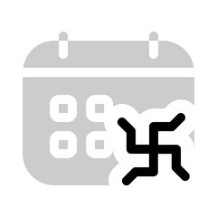 Obraz premium diwali calendar icon with bulk style, perfect for user interface projects