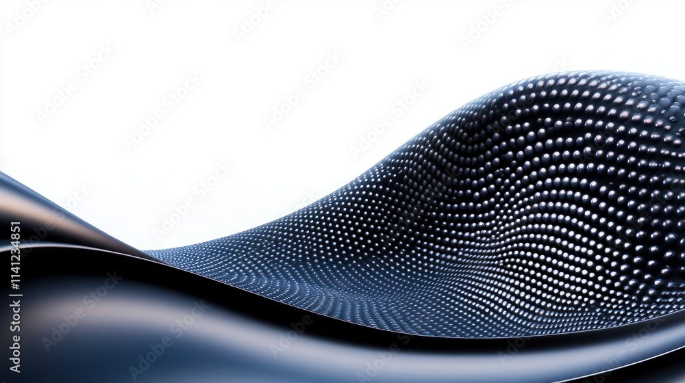 Poster abstract wave-like structure with a smooth, textured surface.