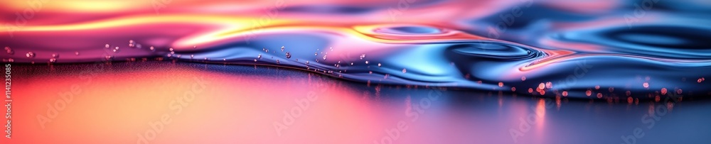 Poster abstract blue water and light background generative ai