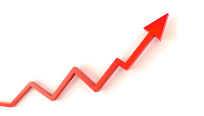 Dynamic upward stock arrows symbolize financial growth and success, glowing with vibrant colors against a futuristic skyline and illuminated charts, conveying economic progress and limitless opportuni