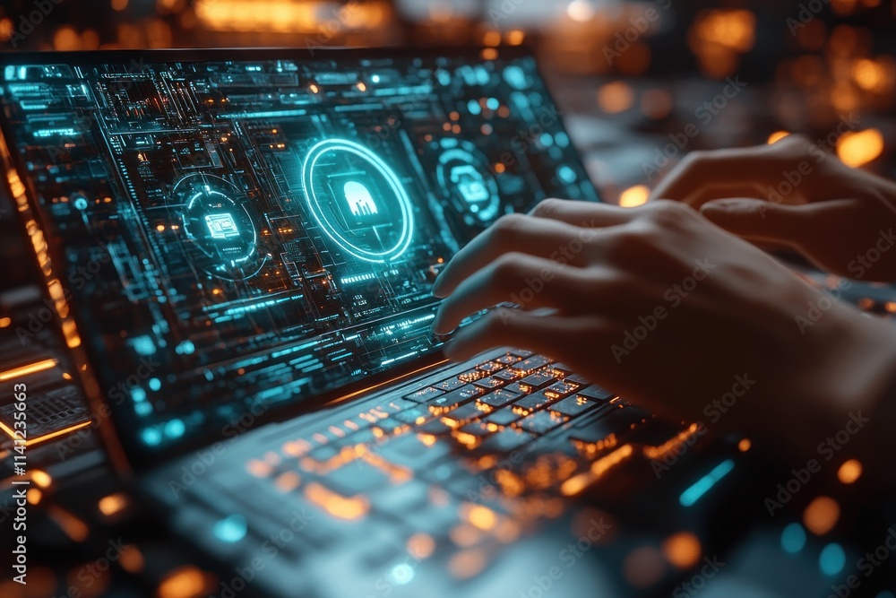 Poster ai language model and big data technology in cyberpunk business environment