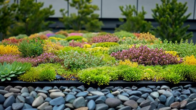 Vibrant Sedum Green Roof Garden