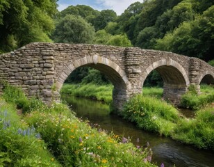 Fototapeta premium old stone bridge over the river