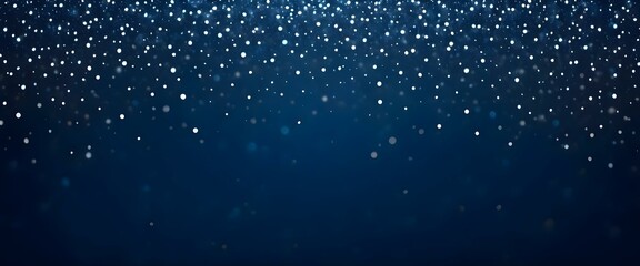 Obraz premium Sparkling blue background with glittering white dots, resembling a night sky or a magical, ethereal atmosphere