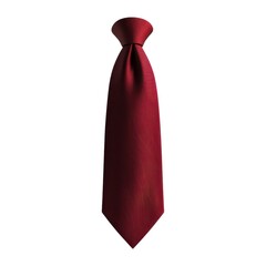 Classic Burgundy Necktie, A Professional Accessory, Isolated on White Background Cutout