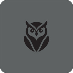 Owl logo icon design animal and simple business abstract vector The owl logo is presented in vector style in black owl bird illustration logo template vector icon