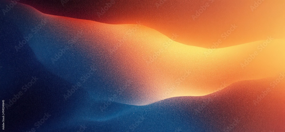 Poster gradient abstract background with orange and blue tones smooth glow minimalist design