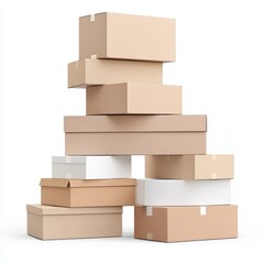 Eco-Friendly Packaging Boxes Stack Display