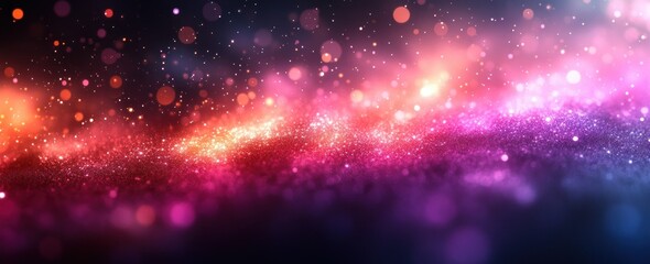 Fototapeta premium Abstract Background Gradient from Black to Purple with Glowing Texture and Bokeh Effects for Graphic Design