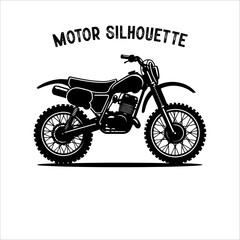 Obraz premium Dirt Bike Vector silhouette. Silhouette of a motocross rider dirt bike.