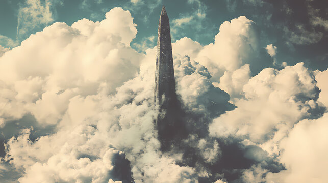 Monde absurde. Spire. Illustration