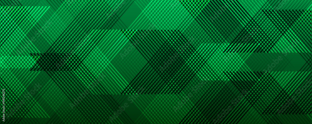 Poster green abstract background overlap layer on dark space with diagonal lines effect decoration. modern 