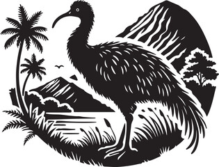 Megapode bird vector silhouette