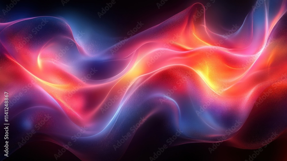 Aufkleber abstract background design with iridescent colors and soft luminescent lights in a minimalist style